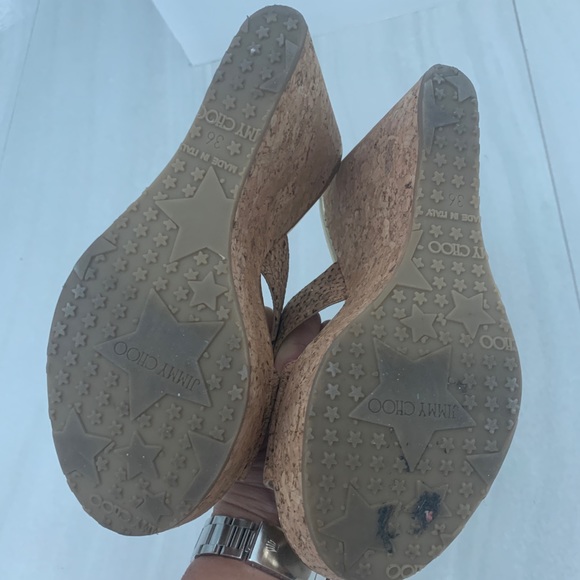 Jimmy Choo metallic wedge sandals 6 - Picture 7 of 8